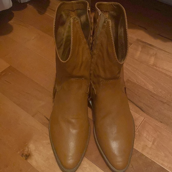 Anthropologie Elvio Zanon 41 nwt fringe cowboy boots - Picture 2 of 4